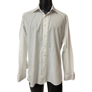 Camicissima Genova White Shirt with Half Collar Long Sleeves Extra Slim